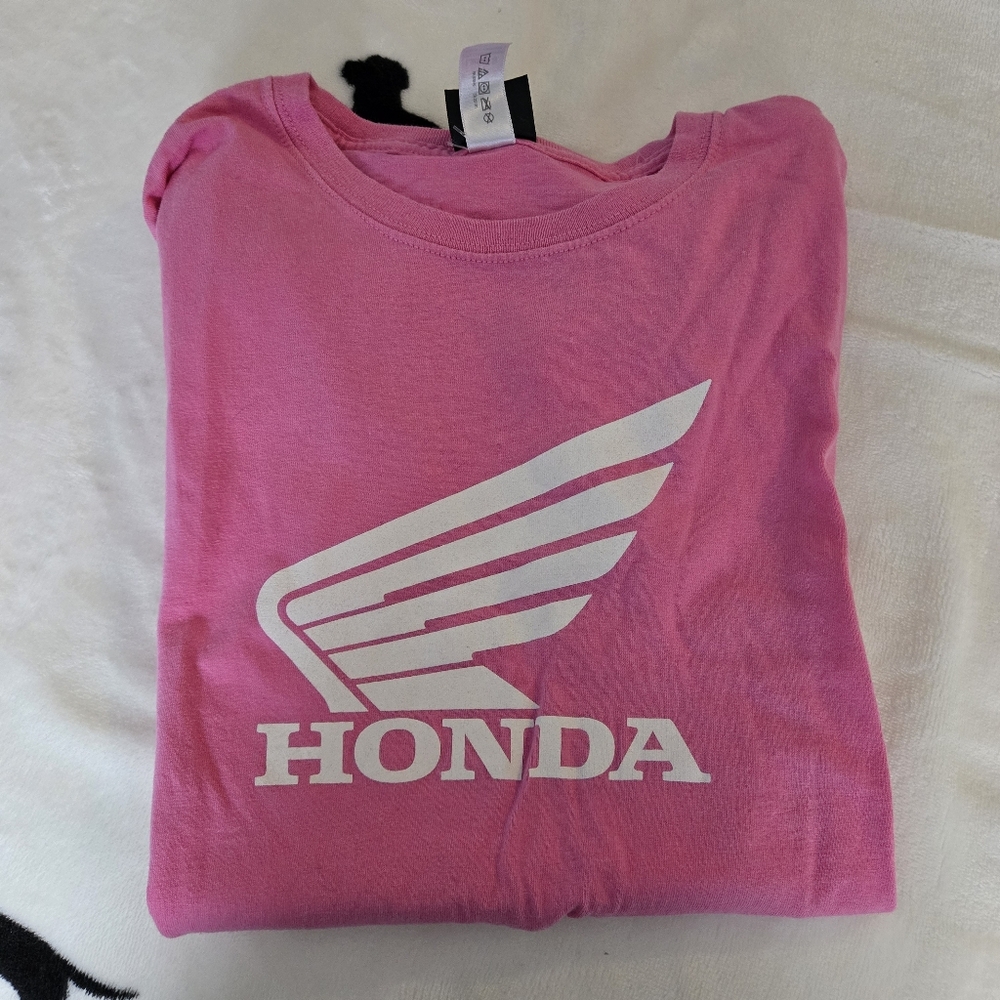 Honda Pink Short Sleeve Tee with Iconic Logo